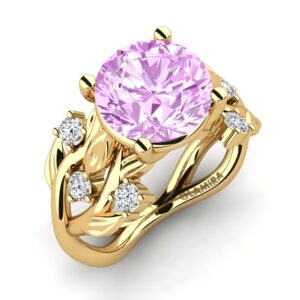 انگشتر طلا مدل آرون با سنگ کونزایت