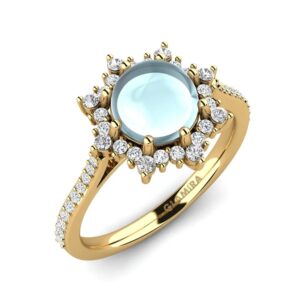 انگشتر میرال با نگین زمرد کبود